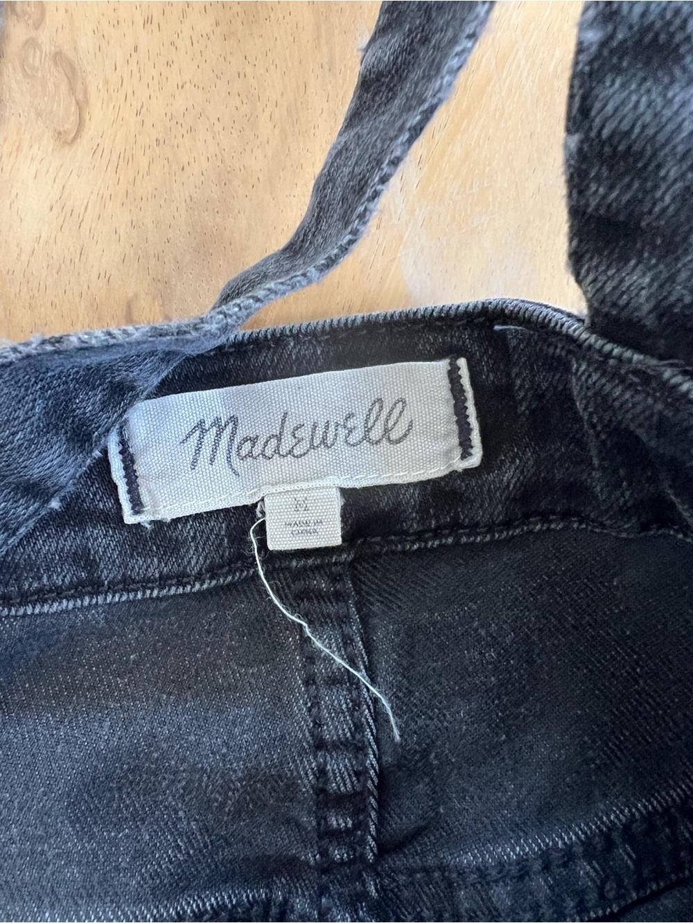 madewell black denim overalls - Picture 3 of 4
